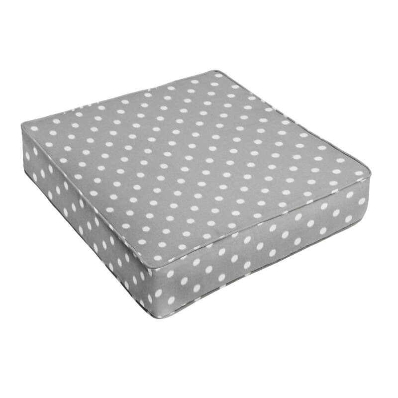 Sorra Home Outdoor Corded Deep Seating Cushion - Ikat Dots Grey - 22.5 in W x 22.5 in D x 5 in H