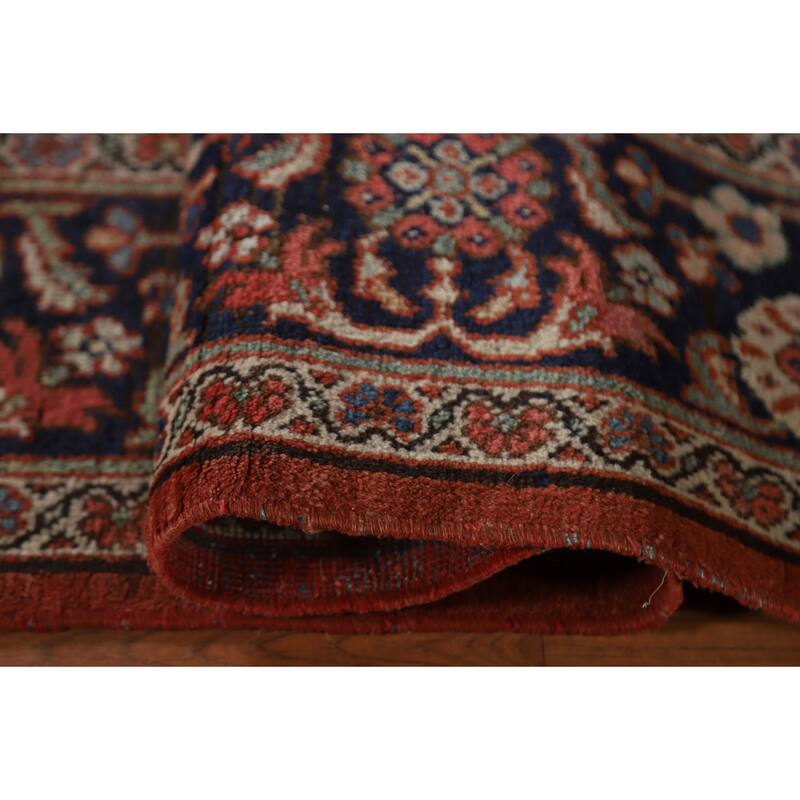 Pre-1900 Antique Mahal Persian Area Rug Handmade Wool Carpet - 7'11"x 11'2"