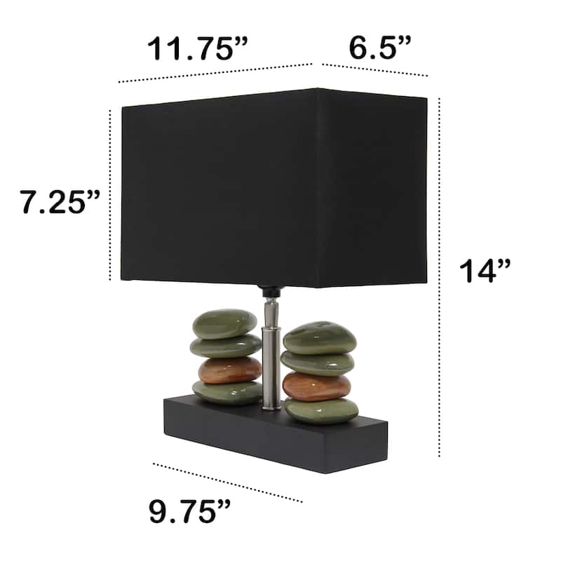 Lalia Home 14" Contemporary Tranquil Stone Table Lamp - 14