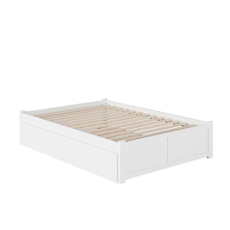 AFI Concord Full Platform Bed with Footboard & Full Trundle