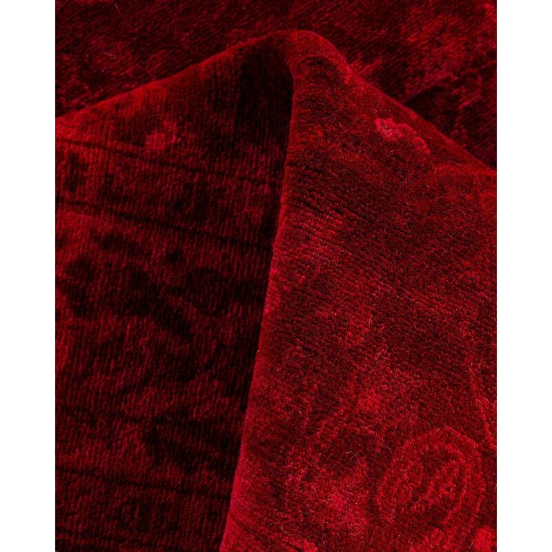 Overdyed, One-of-a-Kind Hand-Knotted Area Rug - Pink - 3' 2" x 22' 7"