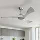 Option Nickel with Grey Solid wood Blades/Withoutlights