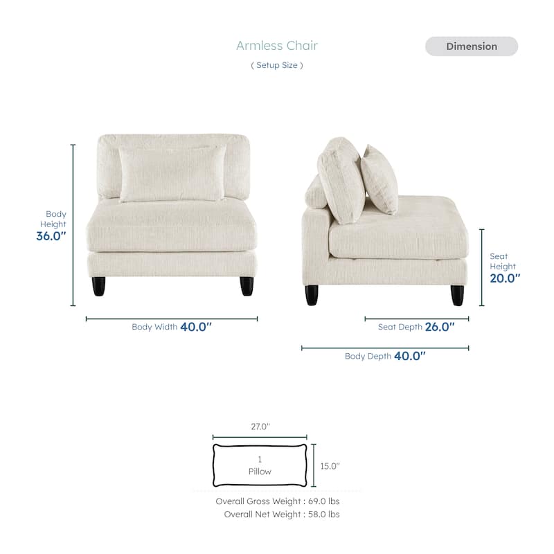 Jonas Armless Chair