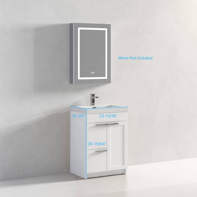 Freestanding Bathroom Vanity with Topmount Sink