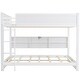 preview thumbnail 14 of 15, Queen-over-Queen Bunk Beds with Headboards, Storage Cabinets and USB Ports,White Color