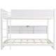 preview thumbnail 14 of 15, White Queen over Queen Size Solid Wood Bunk Bed with Storage Cabinets and USB Ports