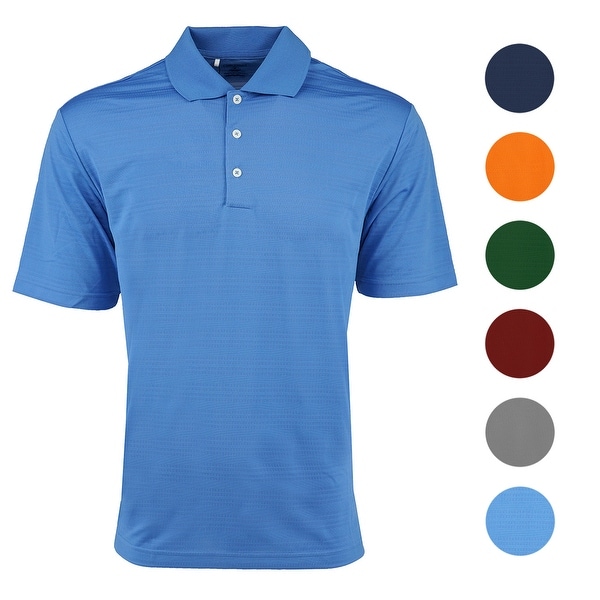 adidas men's climalite textured short sleeve polo