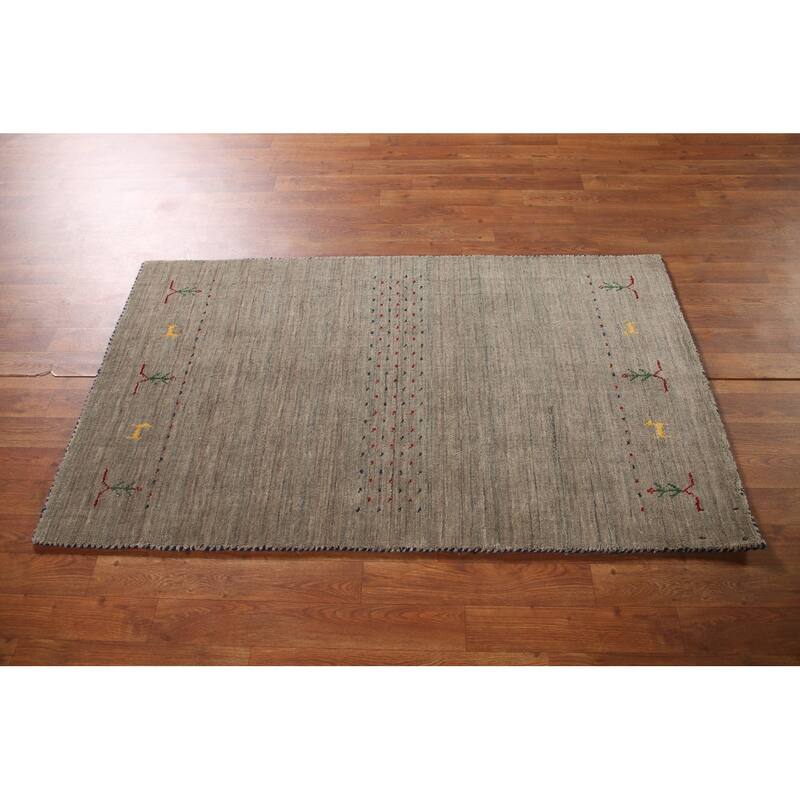 Tribal Gabbeh Accent Rug Handmade Oriental Wool Carpet - 2'10"x 4'11"