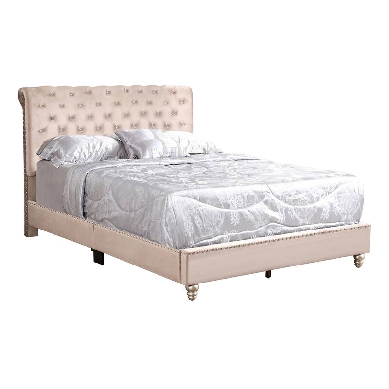 Maxx Tufted Upholstered King Panel Bed