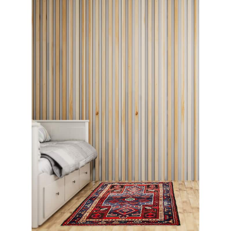 ECARPETGALLERY Hand-knotted Konya Anatolian Navy Wool Rug - 4'4 x 7'3