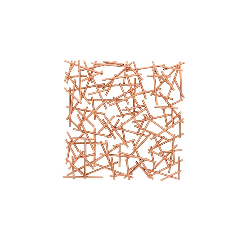 CosmoLiving by Cosmopolitan Brown or Silver Metal Overlapping Lines Geometric Wall Decor