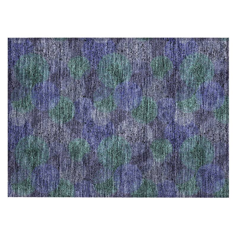 Machine Washable Indoor/ Outdoor Boho Sphere Chantille Rug