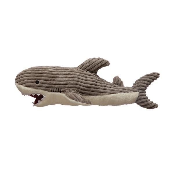 slide 2 of 4, Plush Corduroy Shark - 19.0"L x 9.0"W x 6.0"H Gray - 19.0"L x 9.0"W x 6.0"H - Polyester