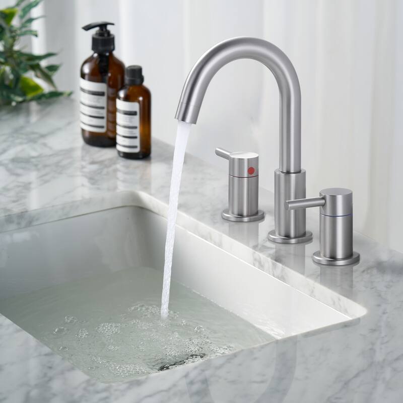 WOWOW 8 in. Widespread Double Handle Bathroom Faucet
