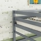 preview thumbnail 16 of 20, Twin Size Pine Wood High Loft Bed with inclined Ladder and Guardrails for Bedroom