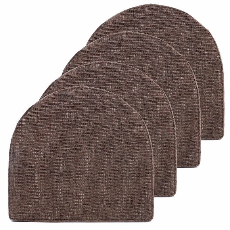 Sweet Home Collection U-Shape High Density Memory Foam Chair Pads with Ties