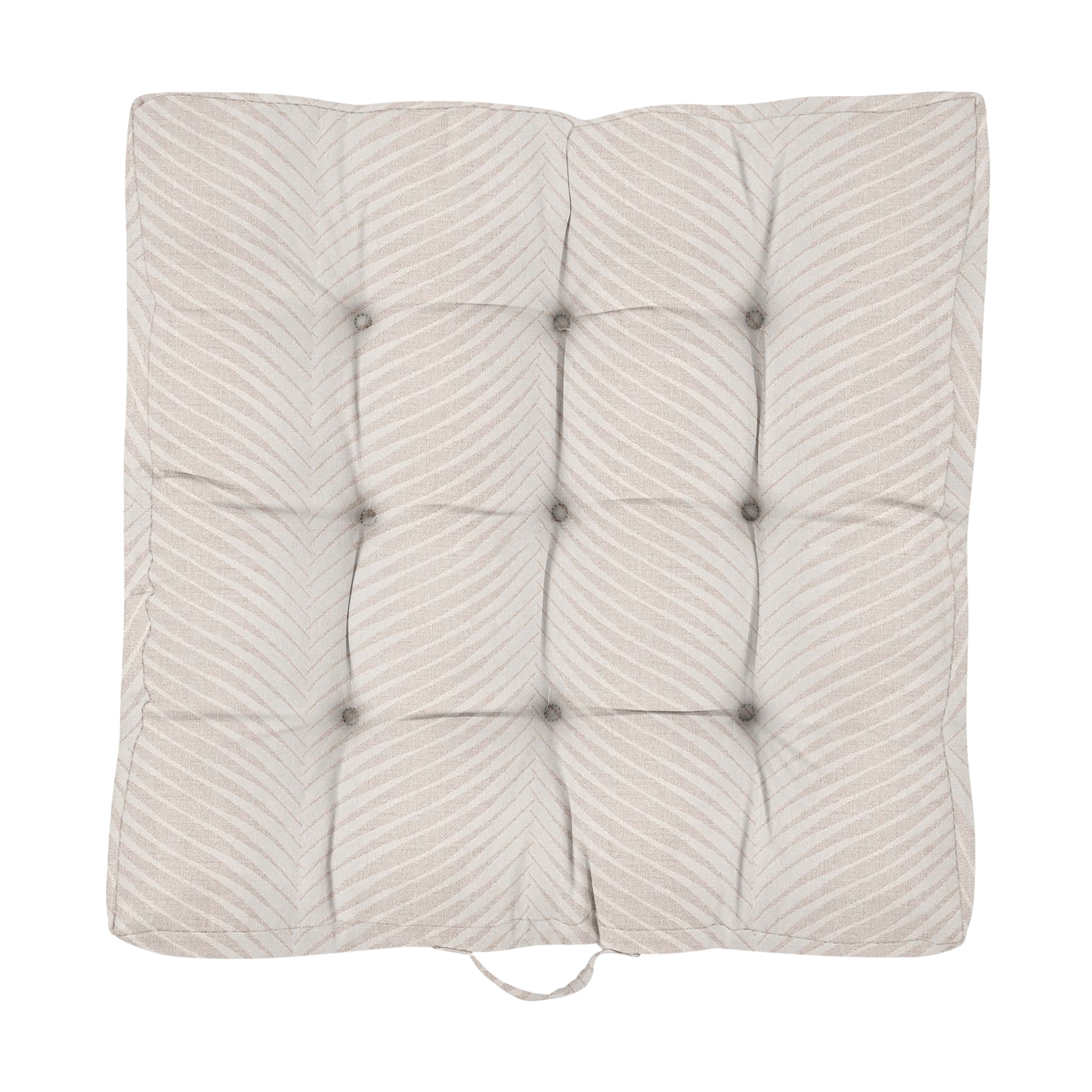 Sorra Home Sunbrella Indoor/Outdoor Palm Square Tufted Floor - Picture 7 of 13