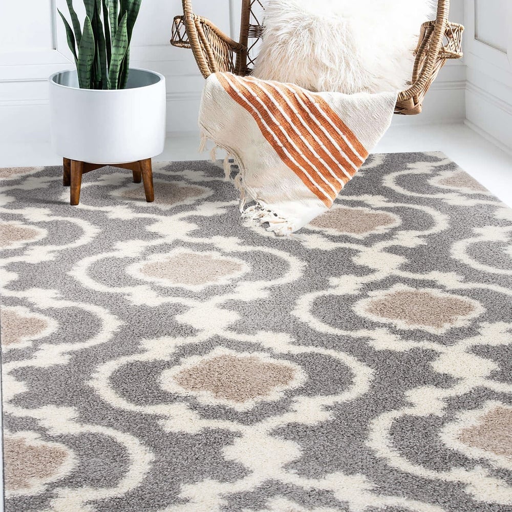 Porch & Den Touro Trellis Shag Area Rug