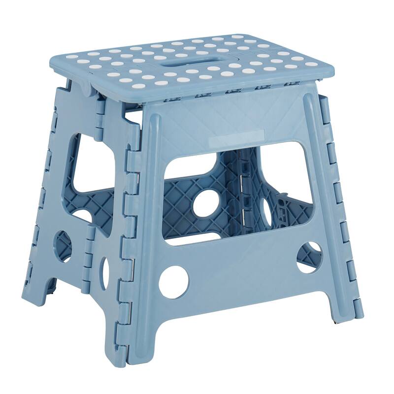 Javlergo 11/13 inch Folding Step Stool, Heavy Duty Plastic Foldable Step Stool for Kids and Adults