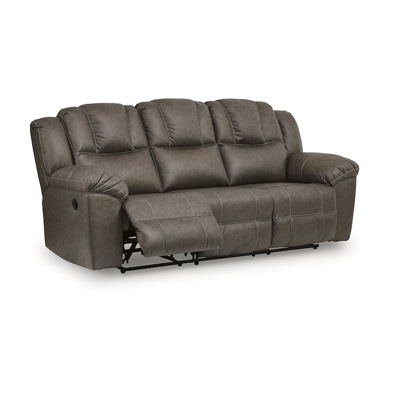Signature Design by Ashley Windsley Dark Brown Reclining Sofa - 90" W x 41" D x 42" H