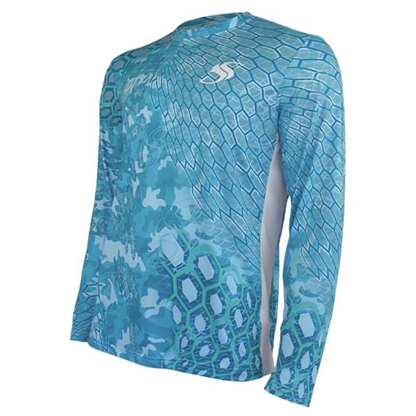 Shop Mens Salty Scales Cycloid Camo Large Fishing Ls Shirt Dri Fit Upf 30 Overstock 29001239