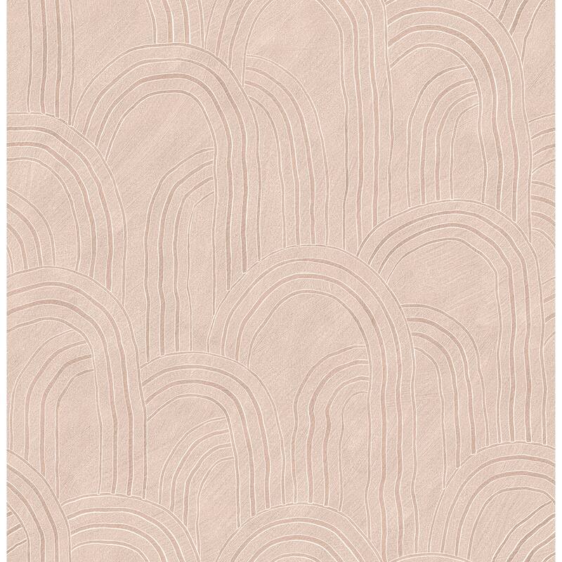 Sarah + Ruby Cabo Pink Rippled Arches Wallpaper