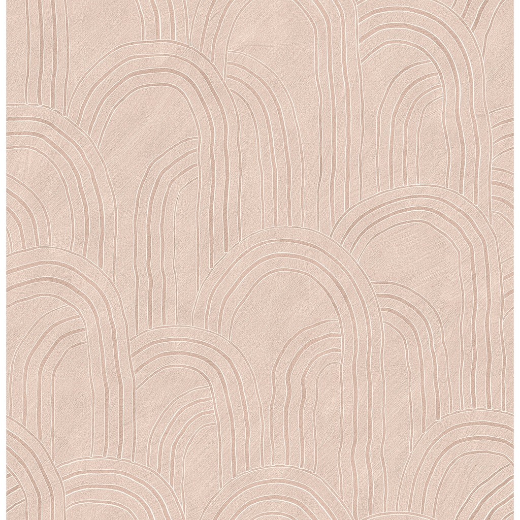 Sarah + Ruby Cabo Pink Rippled Arches Wallpaper