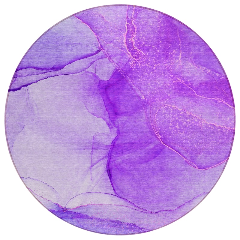 Machine Washable Indoor/ Outdoor Abstract Chantille Rug