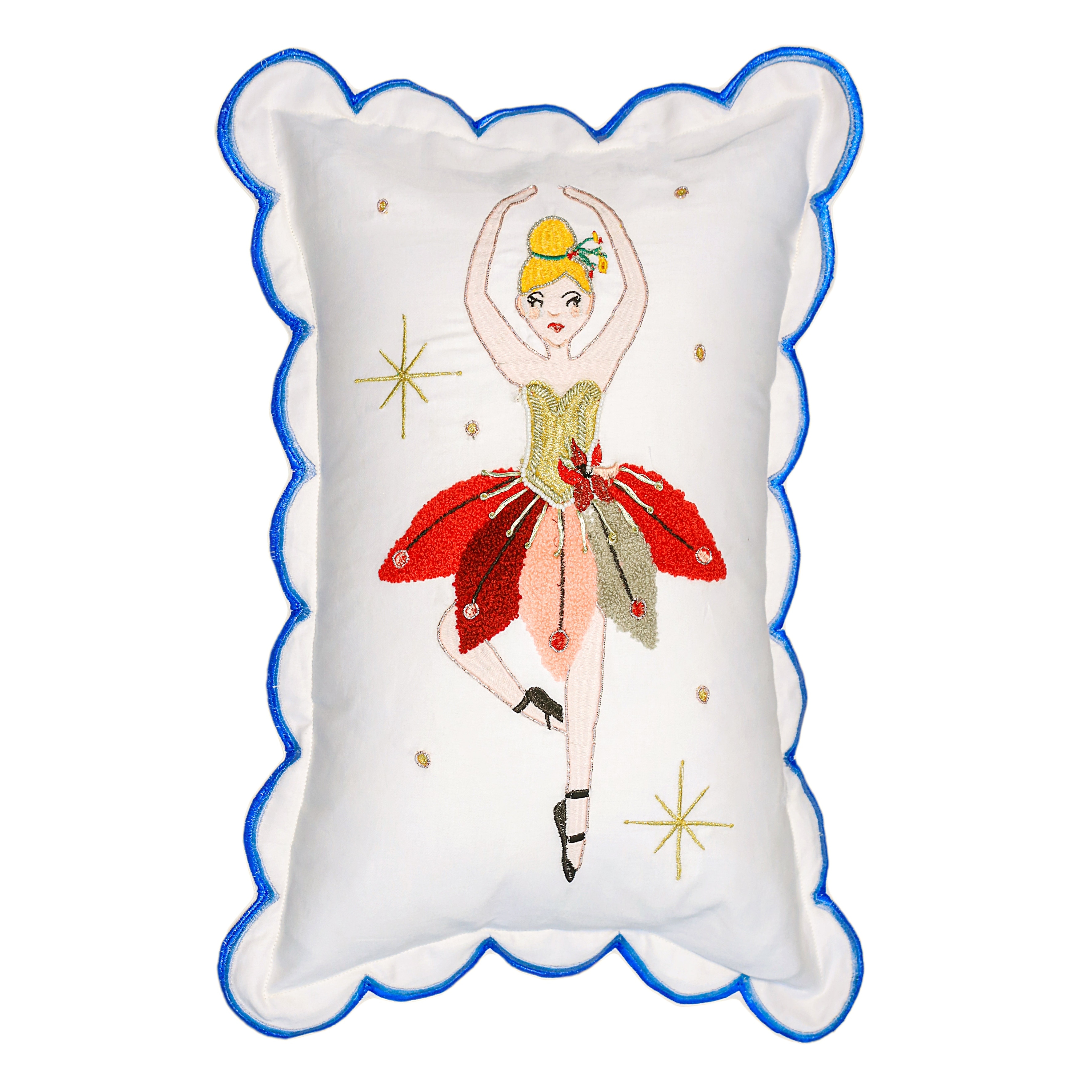 Vibhsa Ballerina Christmas Pillow 14" x 20"