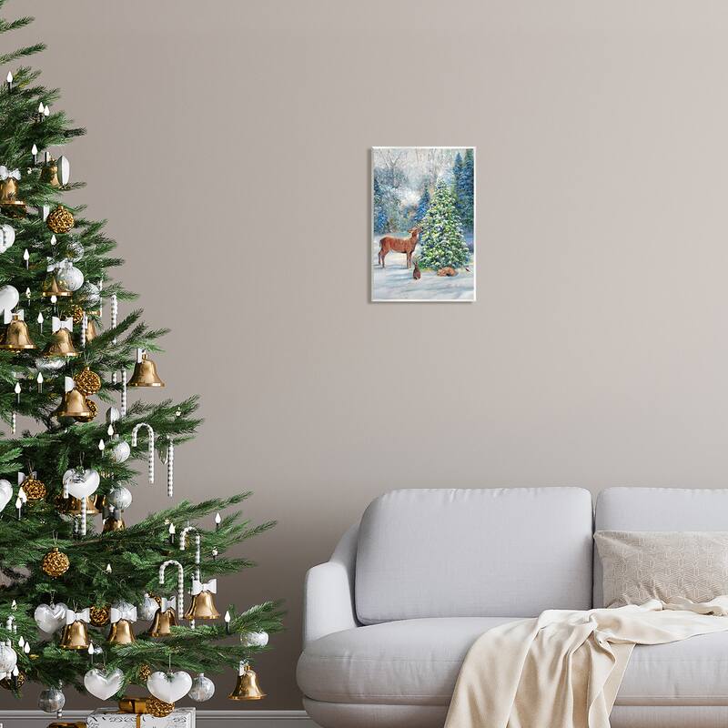 Stupell Winter Woodland Animals Tree Wall Plaque Art by Ruane Manning