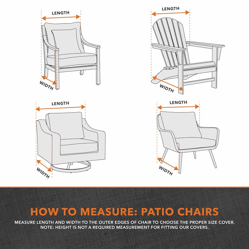 Modern Leisure® Garrison Patio Lounge/Club Chair Cover, Waterproof, 35"L x 38"W x 31"H, Sandstone