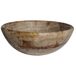 Classic Natural Stone Vessel Sink - Honey Onyx