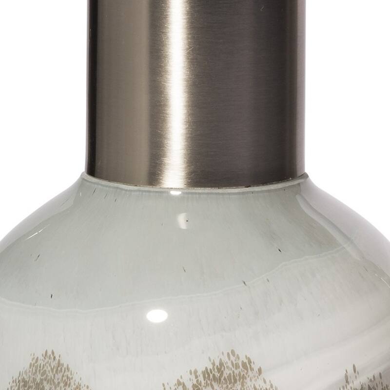 Brown Cylinder Crystal Glass Table Vase Modern Decorative Accent