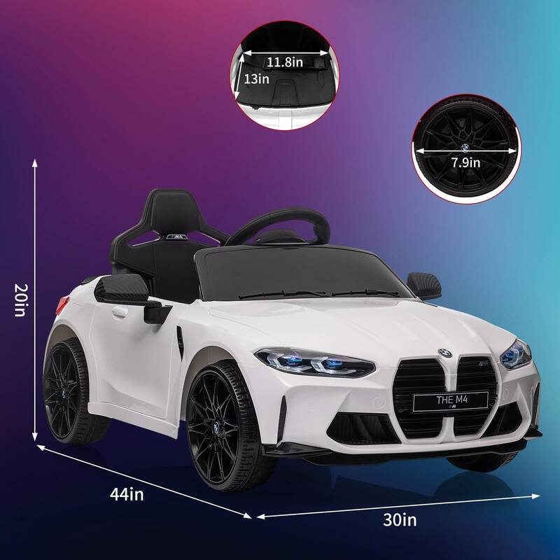 12V Ride On Toy Car for Kids with Remote Control and LED Light