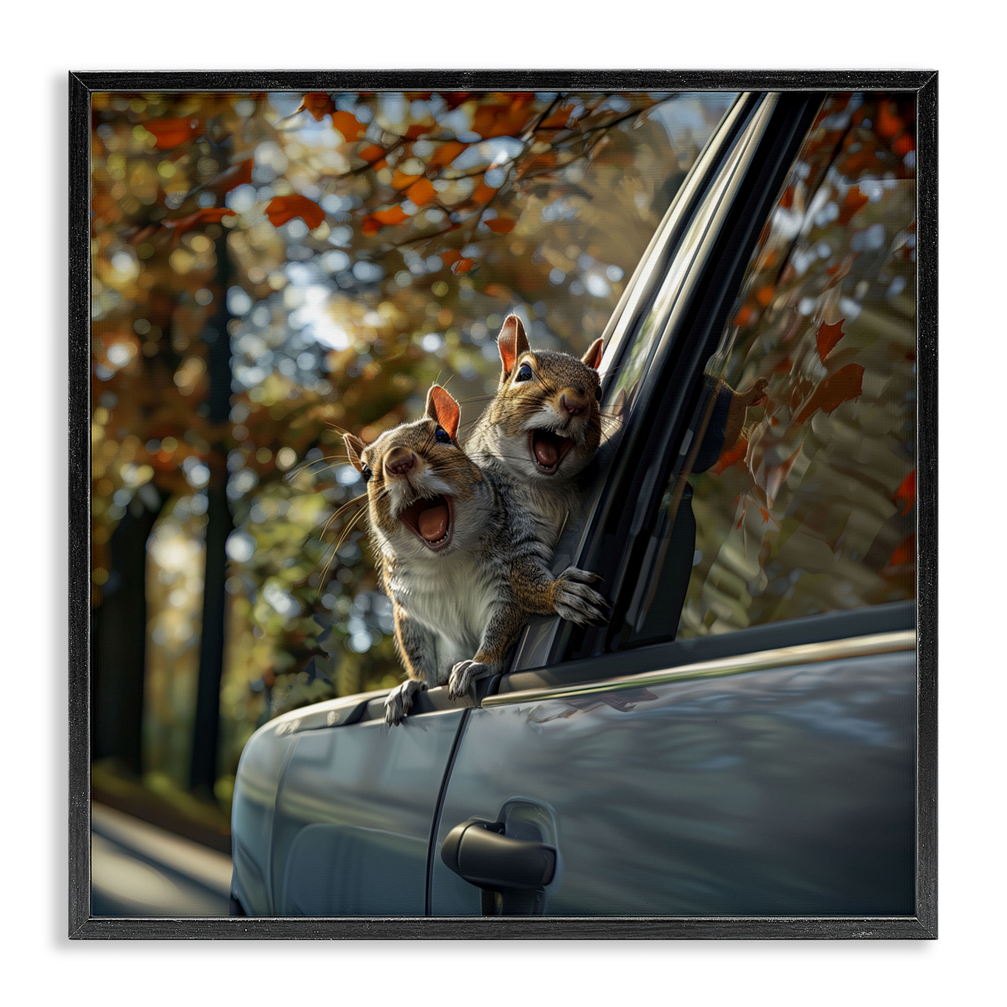 Stupell Funny Squirrel Truck Framed Giclee Art Design By Jim Baldwin