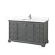 Option Dark Gray / White Quartz Top / Polished Chrome