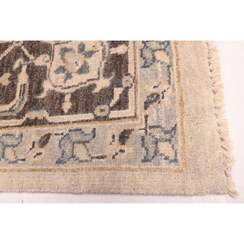 ECARPETGALLERY Hand-knotted Finest Agra Jaipur Light Grey Wool Rug - 7'10 x 9'10