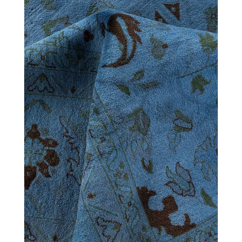 Fine Vibrance, One-of-a-Kind Hand-Knotted Area Rug - Gray, 9' 2" x 12' 5" - 9' 2" x 12' 5"