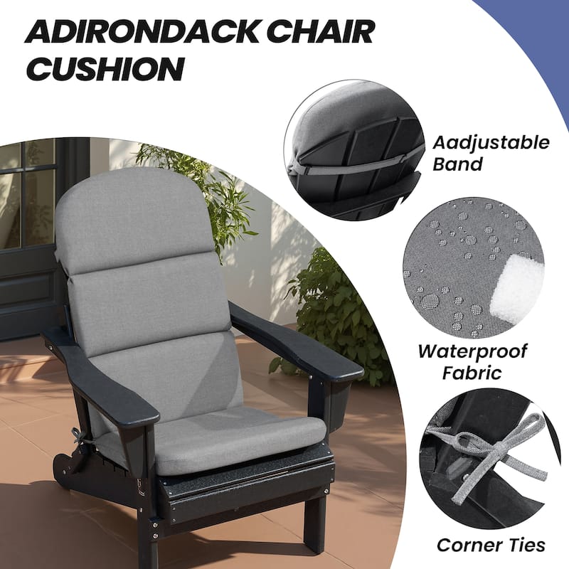 Crestlive Products Outdoor Adirondack Chair Cushion Patio Chair Pad