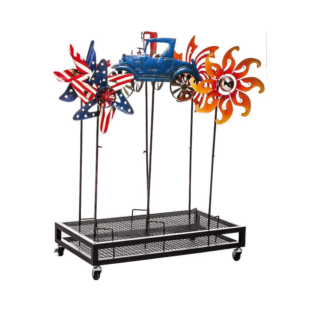 Garden Stake Rolling Grid Display, 16mm Pole