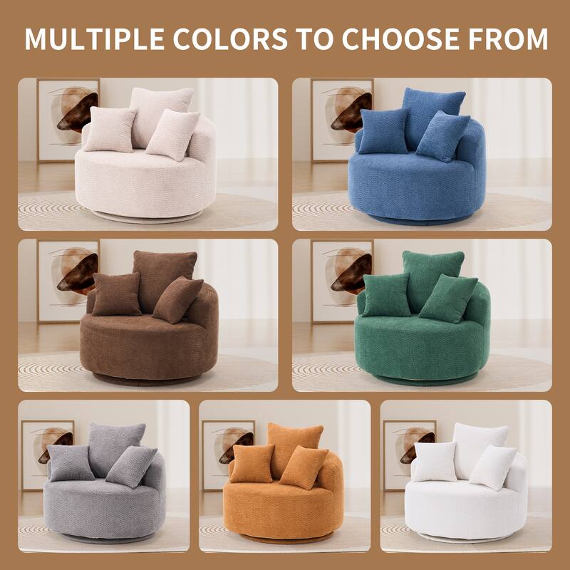 Single Seat Full Sponge Compression Swivel Chair Single Sofa