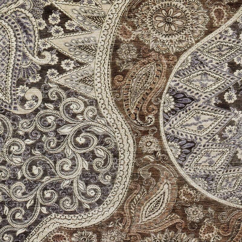 HomeRoots Floral Medallion Transitional Rectangle Outdoor Rug