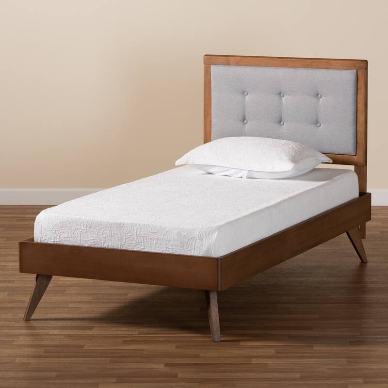 Alida Mid-Century Modern Twin Size Platform Bed