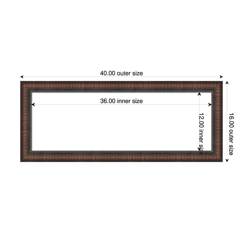 Amanti Art Caleb Brown Framed Dry Erase Magnetic Board - 40 x 16 in