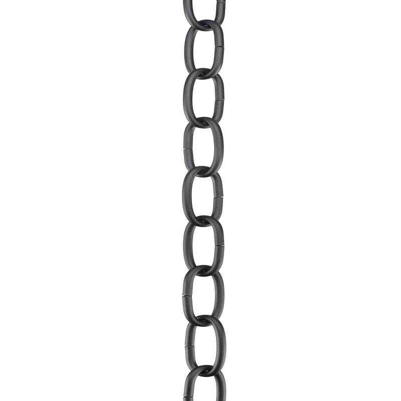 Aspen Creative 21114-91,Steel 3Ft. Chain,For Max.60lbs-Lighting Fixture/Swag Light/Plant in Matte Black,8 Gauge.
