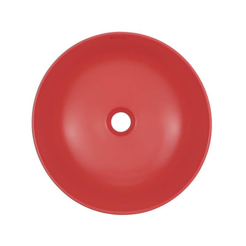 Chaux 16 Ceramic Sink In Matte Red - 15.65" x 15.65" 5.3"