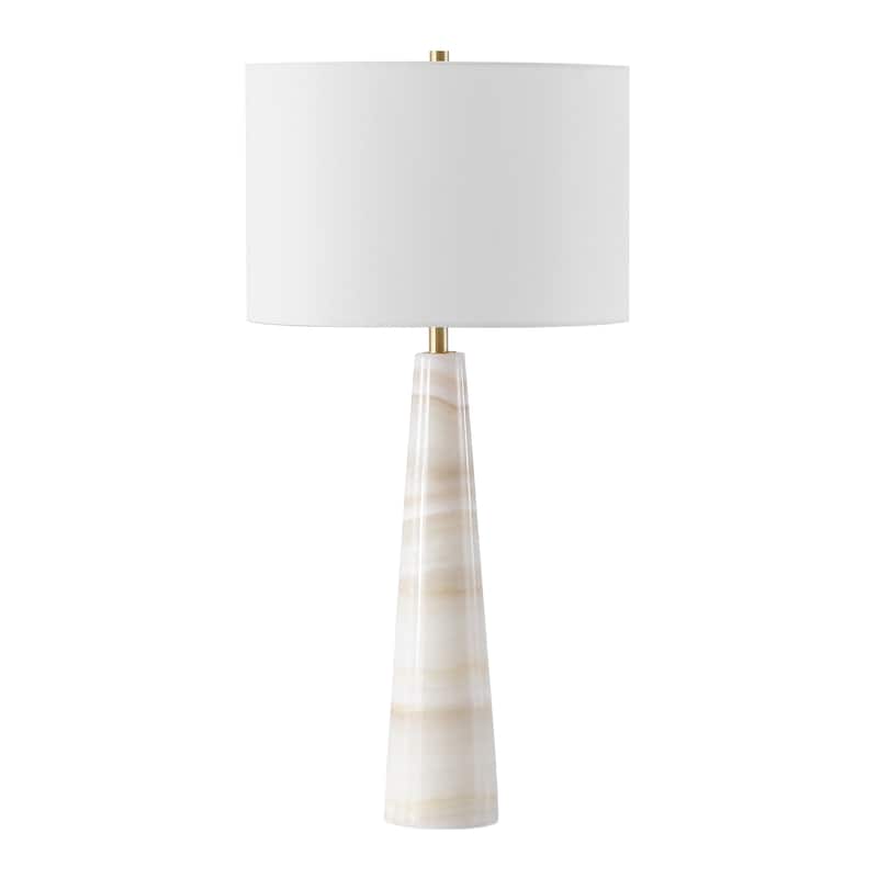 SAFAVIEH Couture Ismeralda 31-Inch Dimmable Table Lamp with LED Bulb - 15"W x 15"D x 31"H