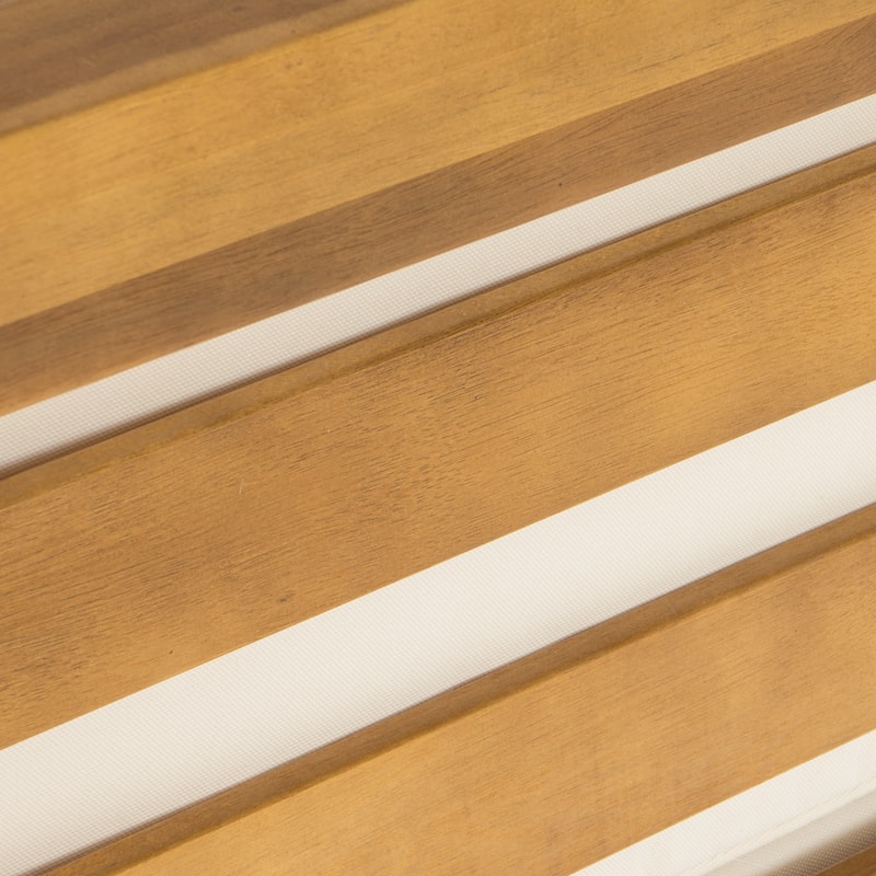 Oana Outdoor 5 Seater V Shaped Mid-Century Modern Acacia Wood Sectional Sofa Set with Coffee Table by Christopher Knight Home