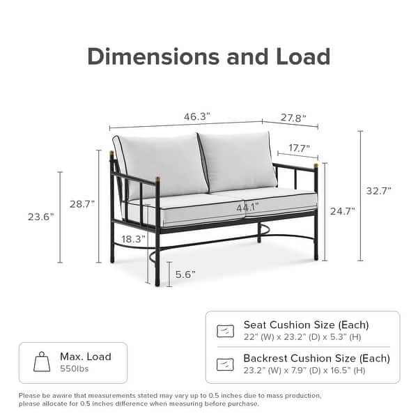 dimension image slide 1 of 9, Mopio Odelia Patio Furniture, Outdoor Sectional Conversation Set