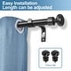preview thumbnail 2 of 28, Adjustable Oval Finial Curtain Drapery Rod Set 5/8-inch